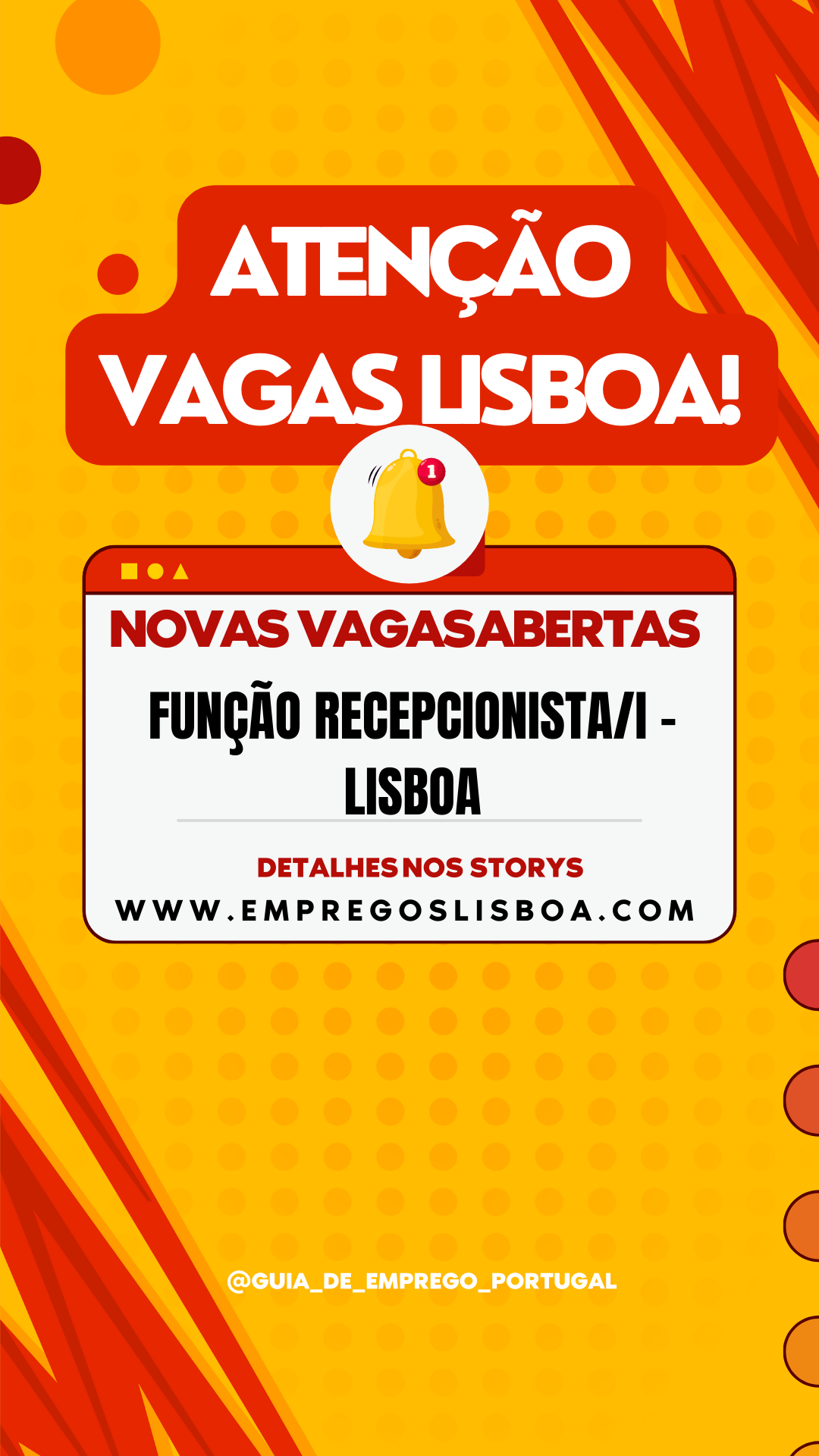 Função recepcionista/rouparia – Lisboa